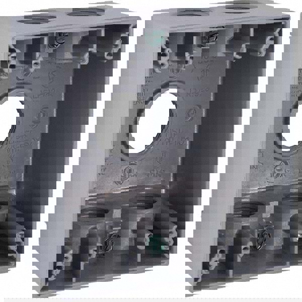 Electrical Outlet Box: Aluminum, Square, 4-1/2