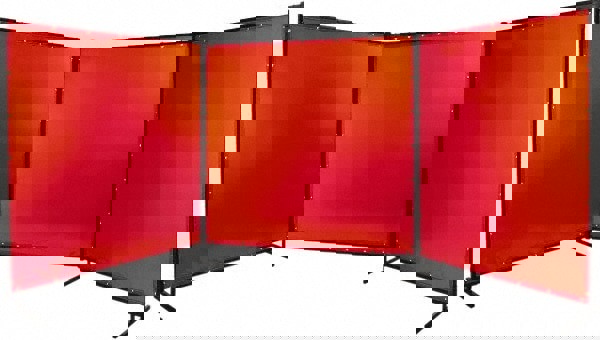 8' Wide x 8' High, 14mm Thickness, Transparent Vinyl Portable Welding Screen