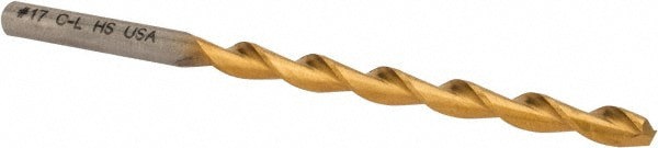 Jobber Length Drill Bit: #17 (0.1730) Dia, 135 deg, HSS
