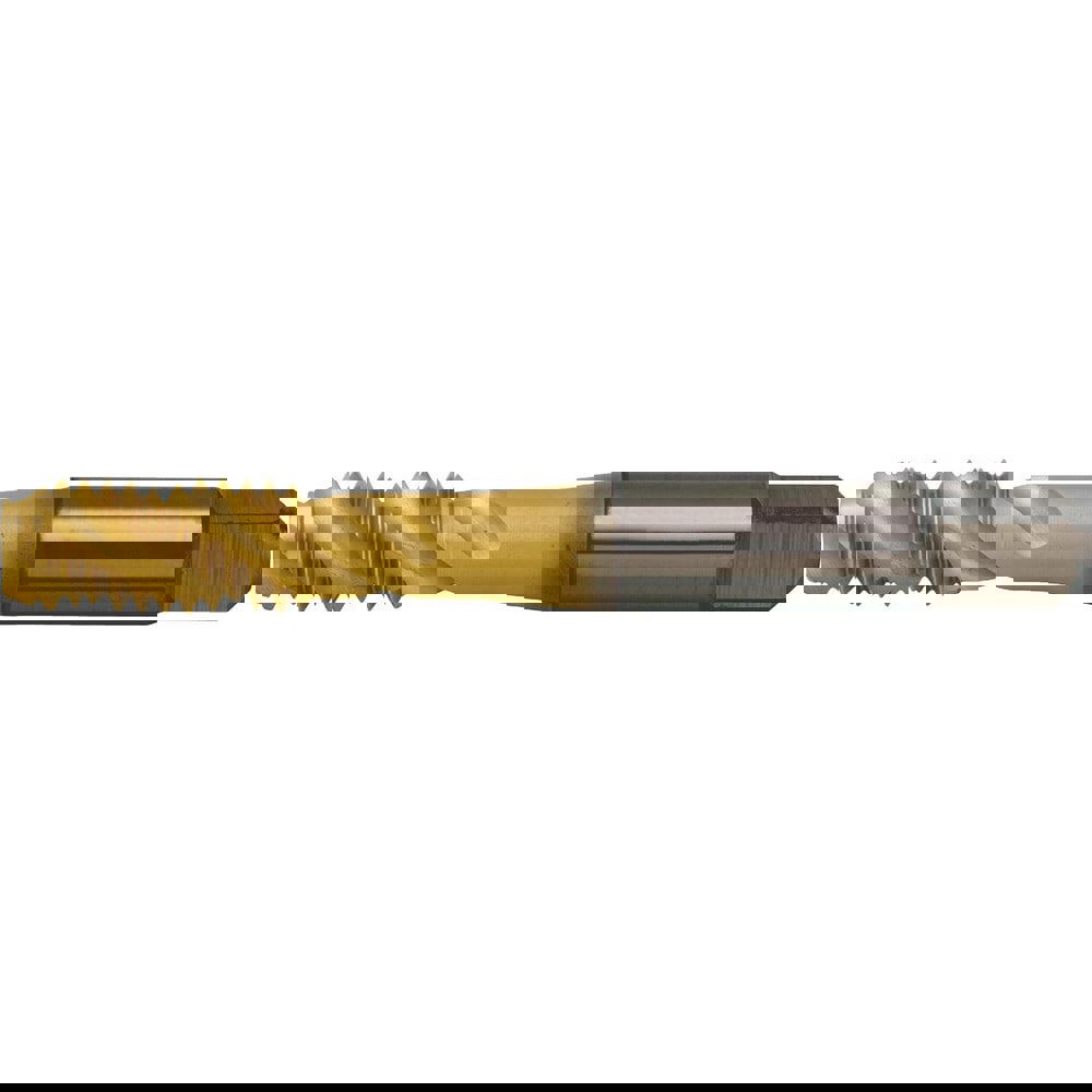 Spiral Flute Tap: M6x1 Metric, 3 Flutes, Modified Bottoming, ISO 2 (6H) Class of Fit, High Speed Steel, TiCN Coated