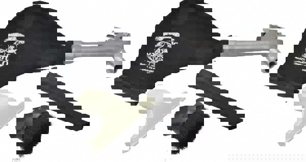 Portable Vacuum Air Gun Kit with Round Brush, Crevice Tool & 5