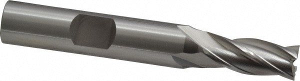 Square End Mill: 5/16'' Dia, 3/4'' LOC, 3/8'' Shank Dia, 2-1/2'' OAL, 4 Flutes, Cobalt