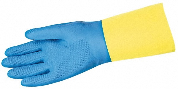 Chemical Resistant Gloves: Memphis Size X-Large, 28.00 mil, Latex & Neoprene, Supported