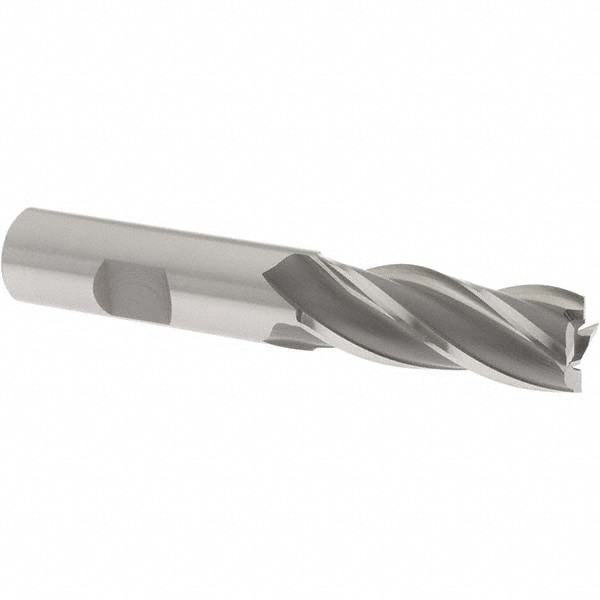 Square End Mill: 5/8'' Dia, 1-5/8'' LOC, 5/8'' Shank Dia, 3-3/4'' OAL, 4 Flutes, Cobalt