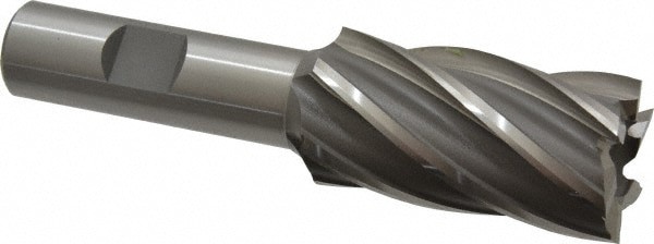 Square End Mill: 1'' Dia, 1-7/8'' LOC, 5/8'' Shank Dia, 4'' OAL, 6 Flutes, Cobalt