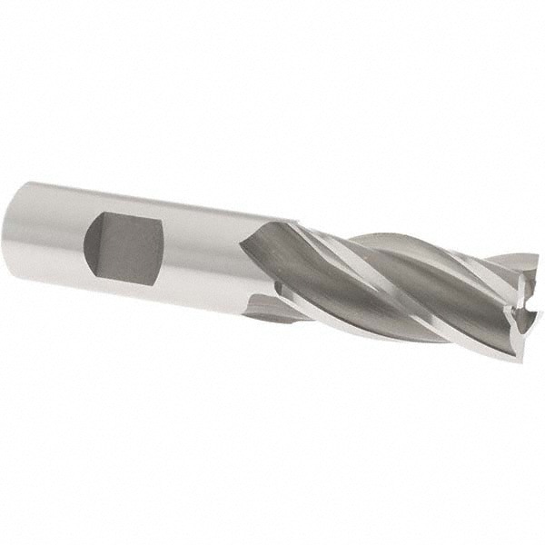 Square End Mill: 3/4'' Dia, 1-5/8'' LOC, 3/4'' Shank Dia, 3-7/8'' OAL, 4 Flutes, Cobalt