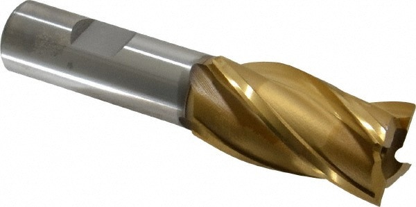 Square End Mill: 1'' Dia, 1-7/8'' LOC, 3/4'' Shank Dia, 4-1/8'' OAL, 4 Flutes, Cobalt