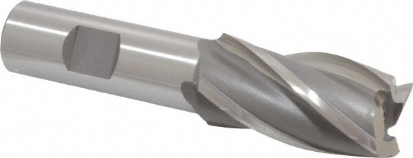 Square End Mill: 31/32'' Dia, 1-7/8'' LOC, 3/4'' Shank Dia, 4-1/8'' OAL, 4 Flutes, Cobalt