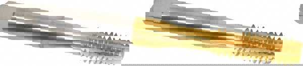 Straight Flute Tap: 1/4-20 UNC, 4 Flutes, Bottoming, 3B Class of Fit, Cobalt, TiN Coated