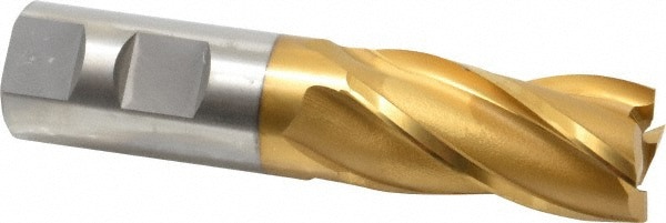 Square End Mill: 1'' Dia, 2'' LOC, 1'' Shank Dia, 4-1/2'' OAL, 4 Flutes, Cobalt