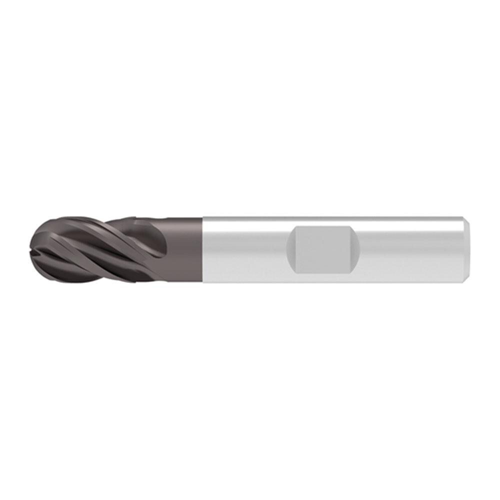 Ball End Mills; Mill Diameter (Decimal Inch): 0.2400 ; Mill Diameter (mm): 6.00 ; Number Of Flutes: 4 ; End Mill Material: Solid Carbide ; Length of Cut (mm): 10.0000 ; Shank Diameter (mm): 6.0000