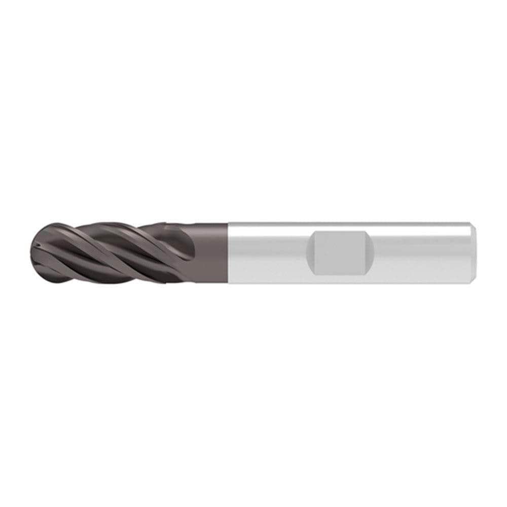 Ball End Mills; Mill Diameter (Decimal Inch): 0.1600 ; Mill Diameter (mm): 4.00 ; Number Of Flutes: 4 ; End Mill Material: Solid Carbide ; Length of Cut (mm): 11.0000 ; Shank Diameter (mm): 6.0000