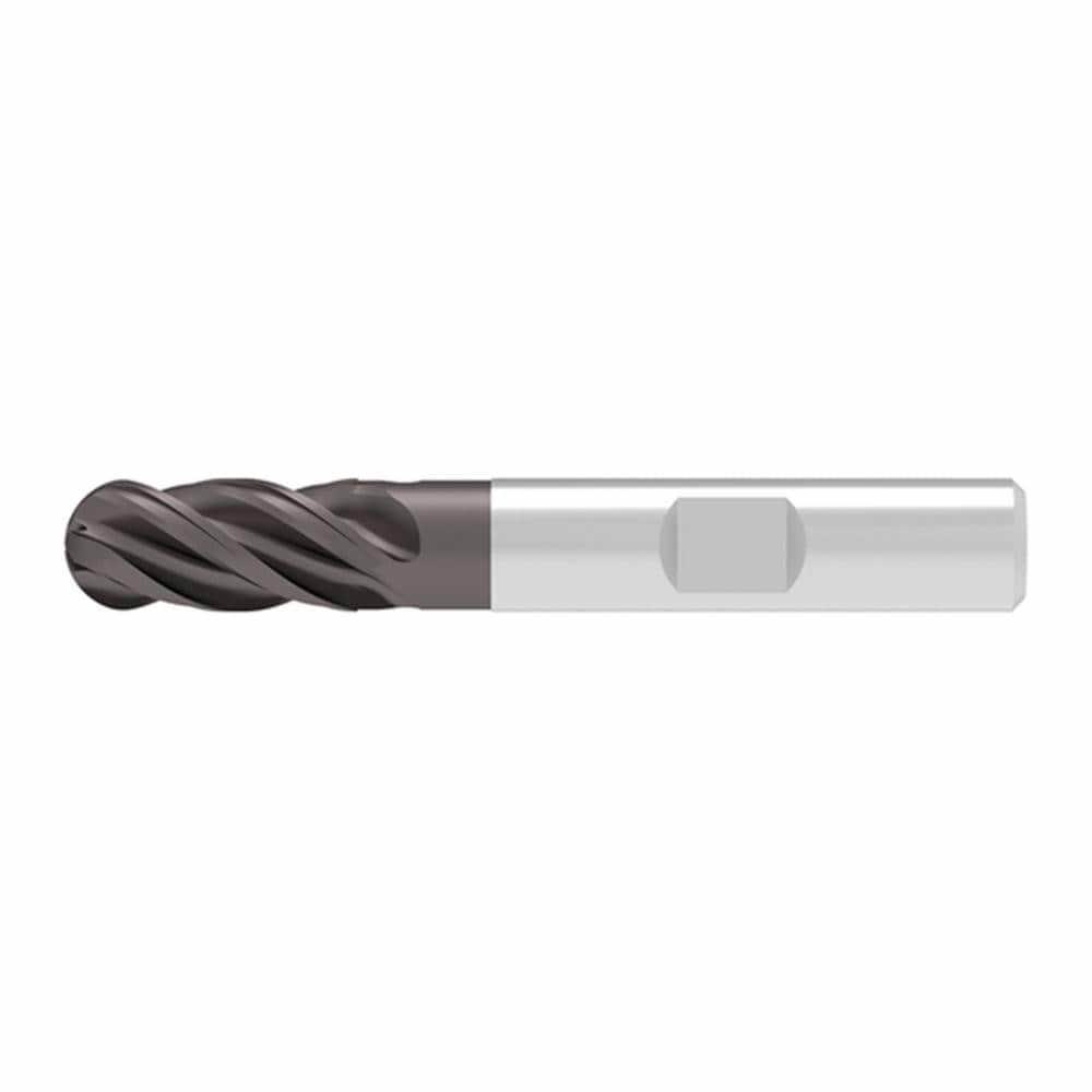 Ball End Mills; Mill Diameter (Decimal Inch): 0.3200 ; Mill Diameter (mm): 8.00 ; Number Of Flutes: 4 ; End Mill Material: Solid Carbide ; Length of Cut (mm): 19.0000 ; Shank Diameter (mm): 8.0000