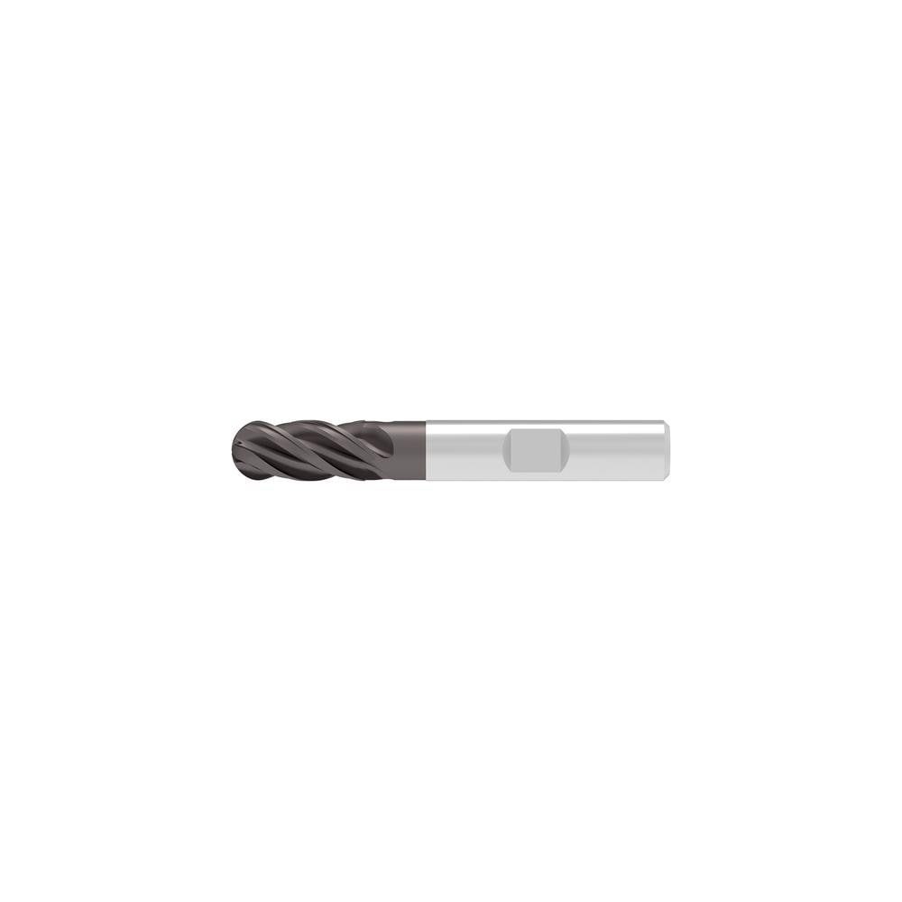 Ball End Mills; Mill Diameter (Decimal Inch): 0.4800 ; Mill Diameter (mm): 12.00 ; Number Of Flutes: 4 ; End Mill Material: Solid Carbide ; Length of Cut (mm): 26.0000 ; Shank Diameter (mm): 12.0000