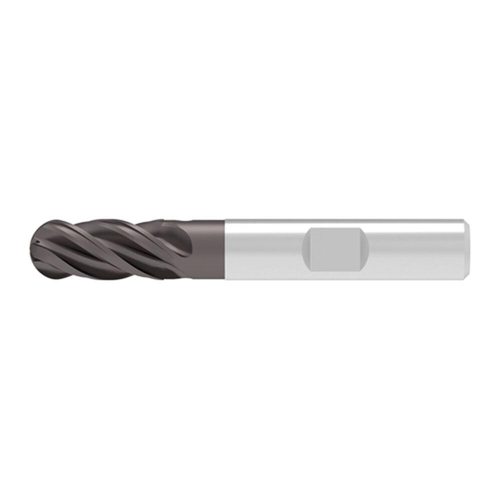 Ball End Mills; Mill Diameter (Decimal Inch): 0.6400 ; Mill Diameter (mm): 16.00 ; Number Of Flutes: 4 ; End Mill Material: Solid Carbide ; Length of Cut (mm): 32.0000 ; Shank Diameter (mm): 16.0000