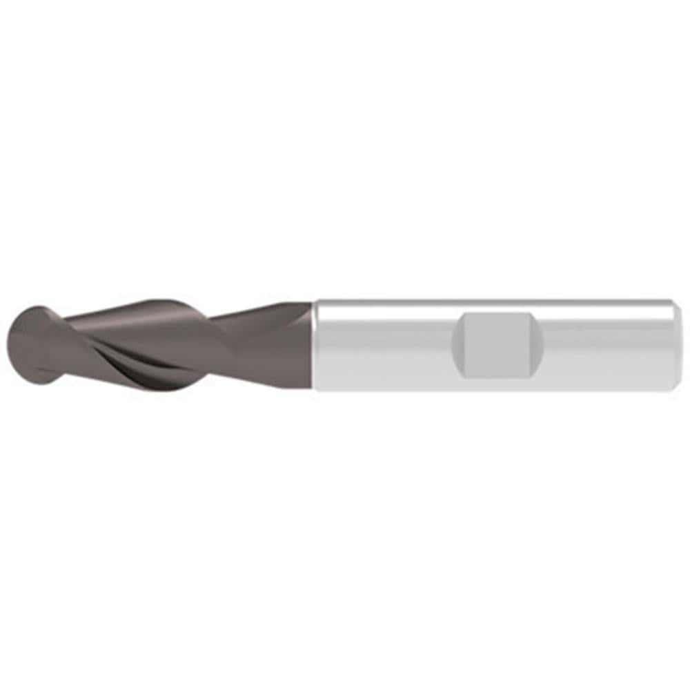 Ball End Mills; Mill Diameter (Decimal Inch): 0.1600 ; Mill Diameter (mm): 4.00 ; Number Of Flutes: 2 ; End Mill Material: Solid Carbide ; Length of Cut (mm): 8.0000 ; Shank Diameter (mm): 6.0000