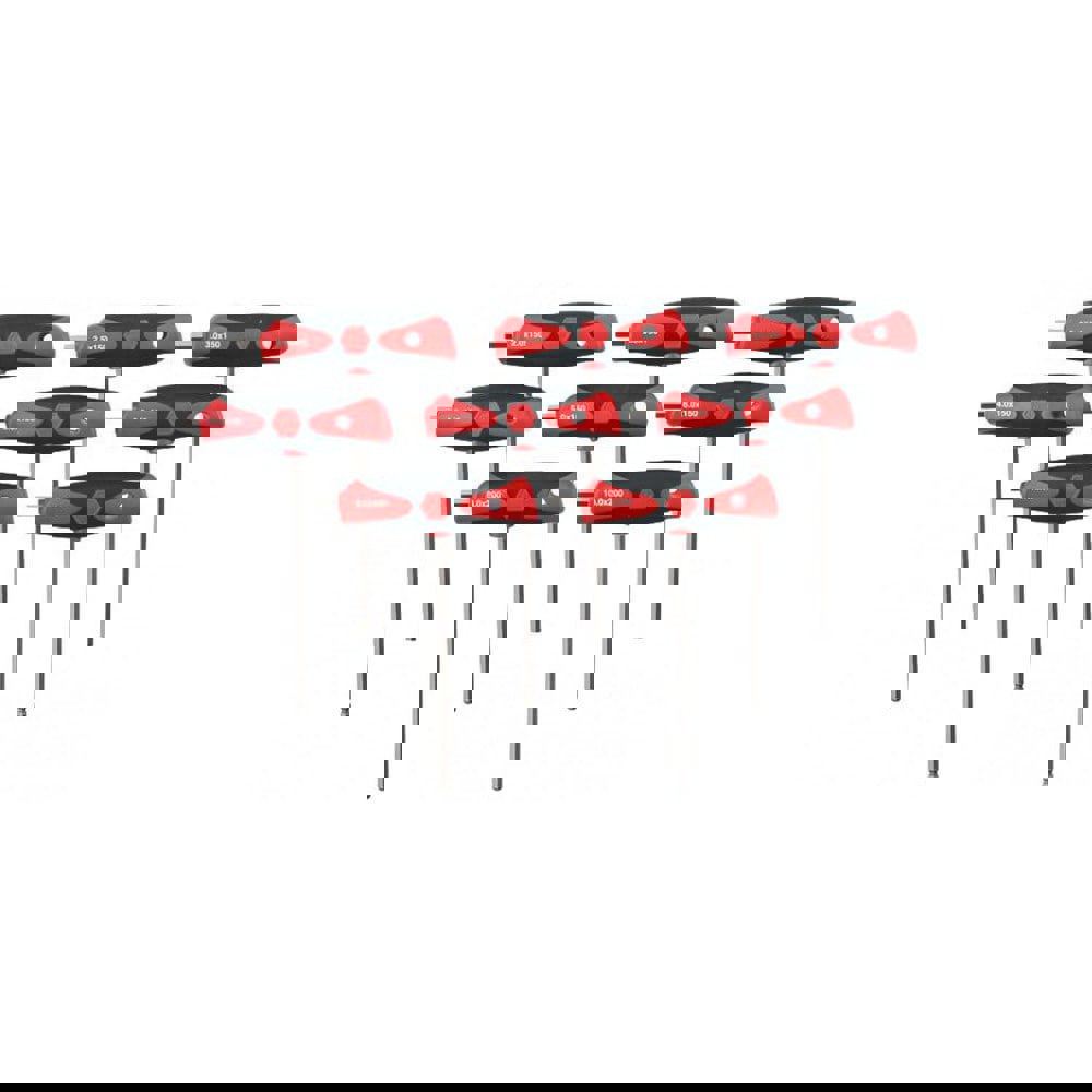 1 Piece, Ergo Dual Component Ball End & T-Handle Driver Hex Key Set