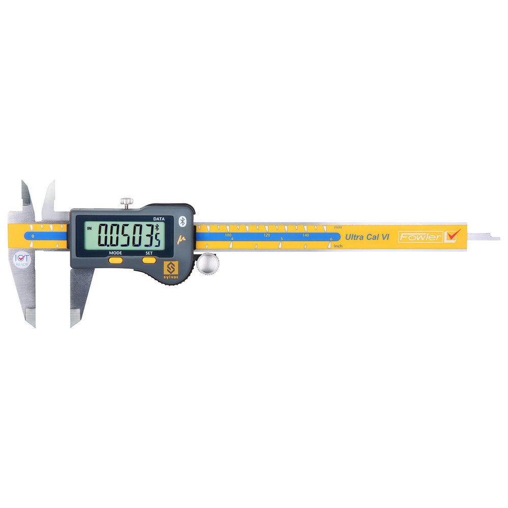 Electronic Calipers; Maximum Measurement (Decimal Inch): 6 ; Maximum Measurement (mm): 150 ; Measurement Range: 0in to 6in, 0mm to 150mm ; Resolution: 10.0005in, 10.01mm ; Accuracy: 10.0006in, 10.02mm ; Data Output: Yes