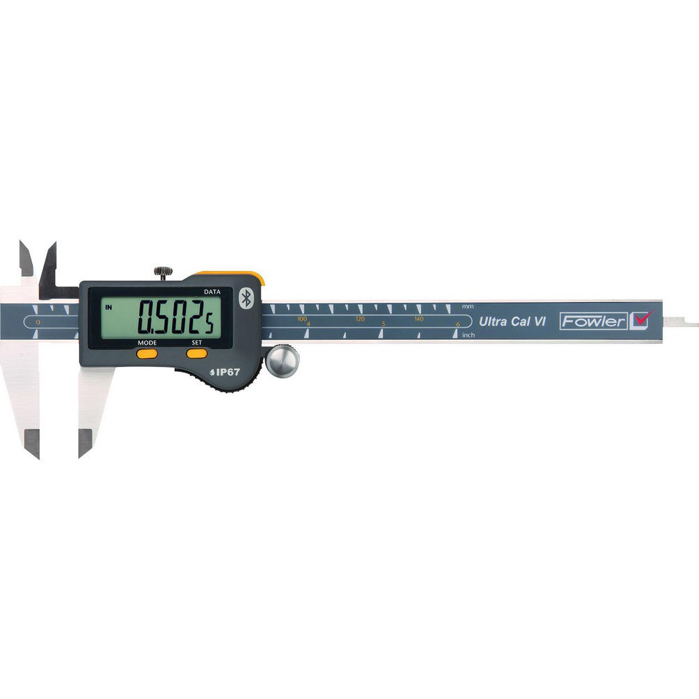Electronic Calipers; Maximum Measurement (Decimal Inch): 8 ; Maximum Measurement (mm): 200 ; Measurement Range: 0in to 8in, 0mm to 200mm ; Resolution: 10.0005in, 10.01mm ; Accuracy: 10.0012in, 10.03mm ; Data Output: Yes