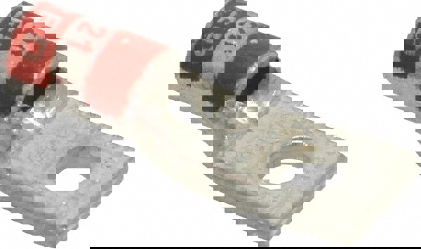 Square Ring Terminal: Non-Insulated, 8 AWG, Crimp Connection