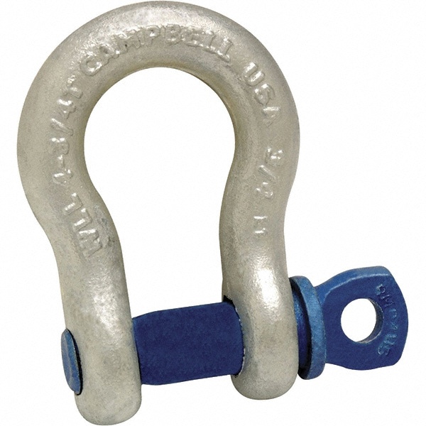 Anchor Shackle: Screw Pin, 3,000 lb Working Load Limit