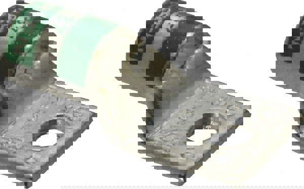 Square Ring Terminal: Non-Insulated, 1 AWG, Compression Connection