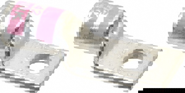 Square Ring Terminal: Non-Insulated, 1/0 AWG, Compression Connection