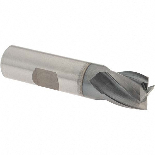 Square End Mill: 5/8'' Dia, 5/8'' LOC, 5/8'' Shank Dia, 2-3/4'' OAL, 4 Flutes, Cobalt