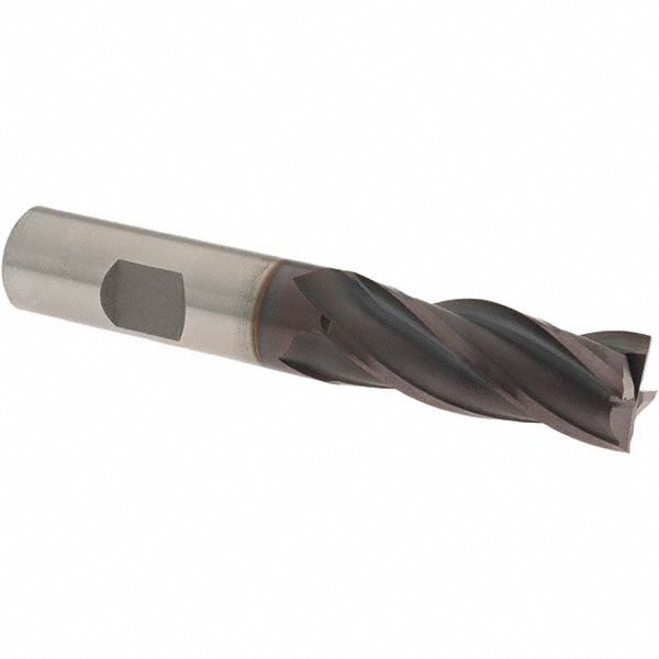 Square End Mill: 5/8'' Dia, 1-5/8'' LOC, 5/8'' Shank Dia, 3-3/4'' OAL, 4 Flutes, Cobalt