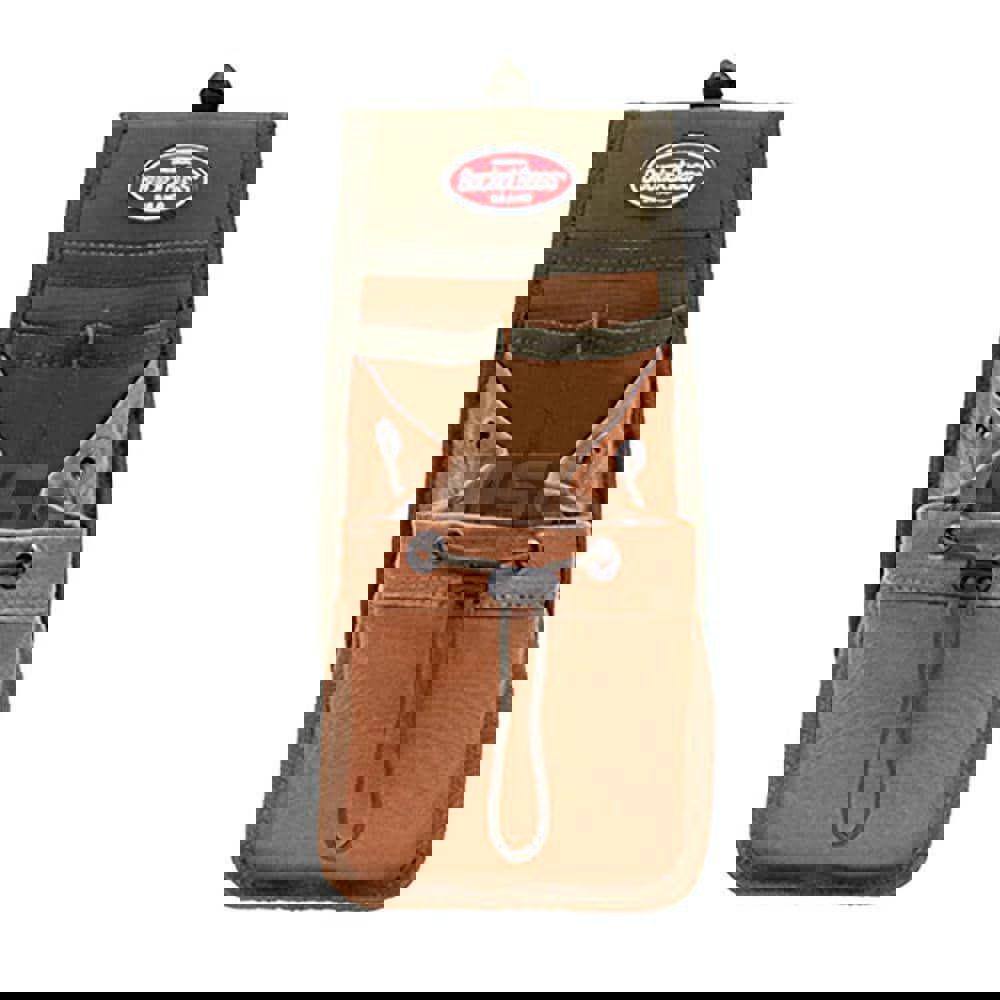 Tool Pouch: 4 Pockets, Polyester, Brown