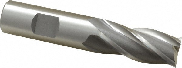 Square End Mill: 3/4'' Dia, 1-5/8'' LOC, 3/4'' Shank Dia, 3-7/8'' OAL, 4 Flutes, Cobalt