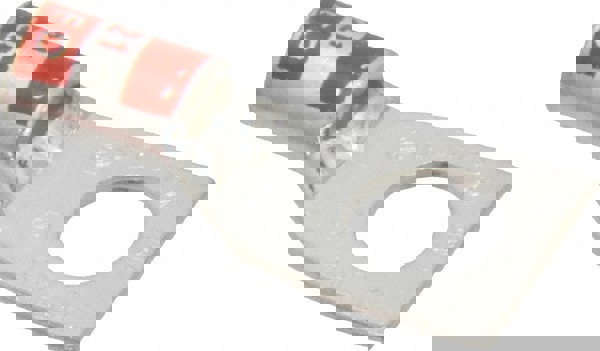 Square Ring Terminal: Non-Insulated, 8 AWG, Compression Connection