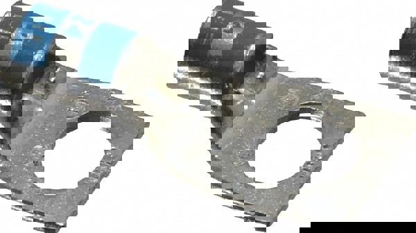 Square Ring Terminal: Non-Insulated, 6 AWG, Compression Connection