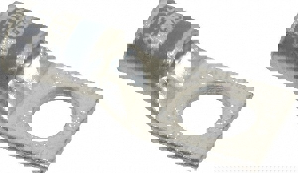 Square Ring Terminal: Non-Insulated, 4 AWG, Compression Connection