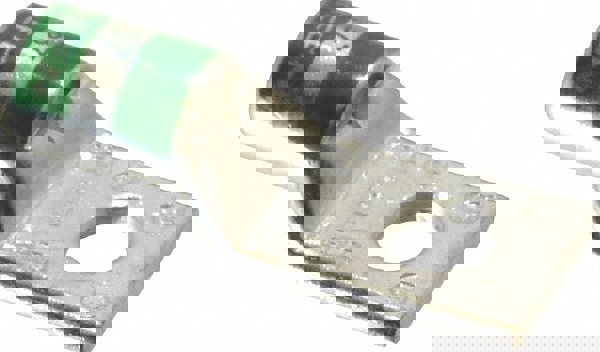 Square Ring Terminal: Non-Insulated, 1 AWG, Compression Connection