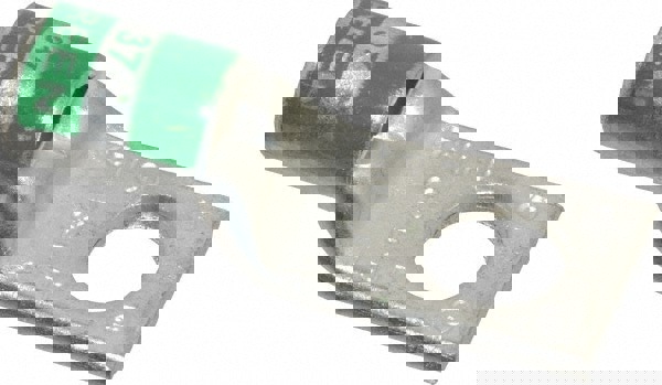 Square Ring Terminal: Non-Insulated, 1 AWG, Compression Connection