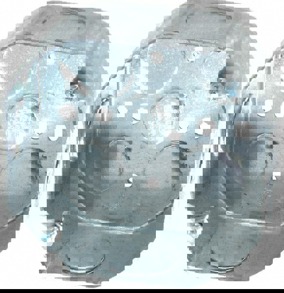 Electrical Ceiling Box: Steel, Octagon, 4