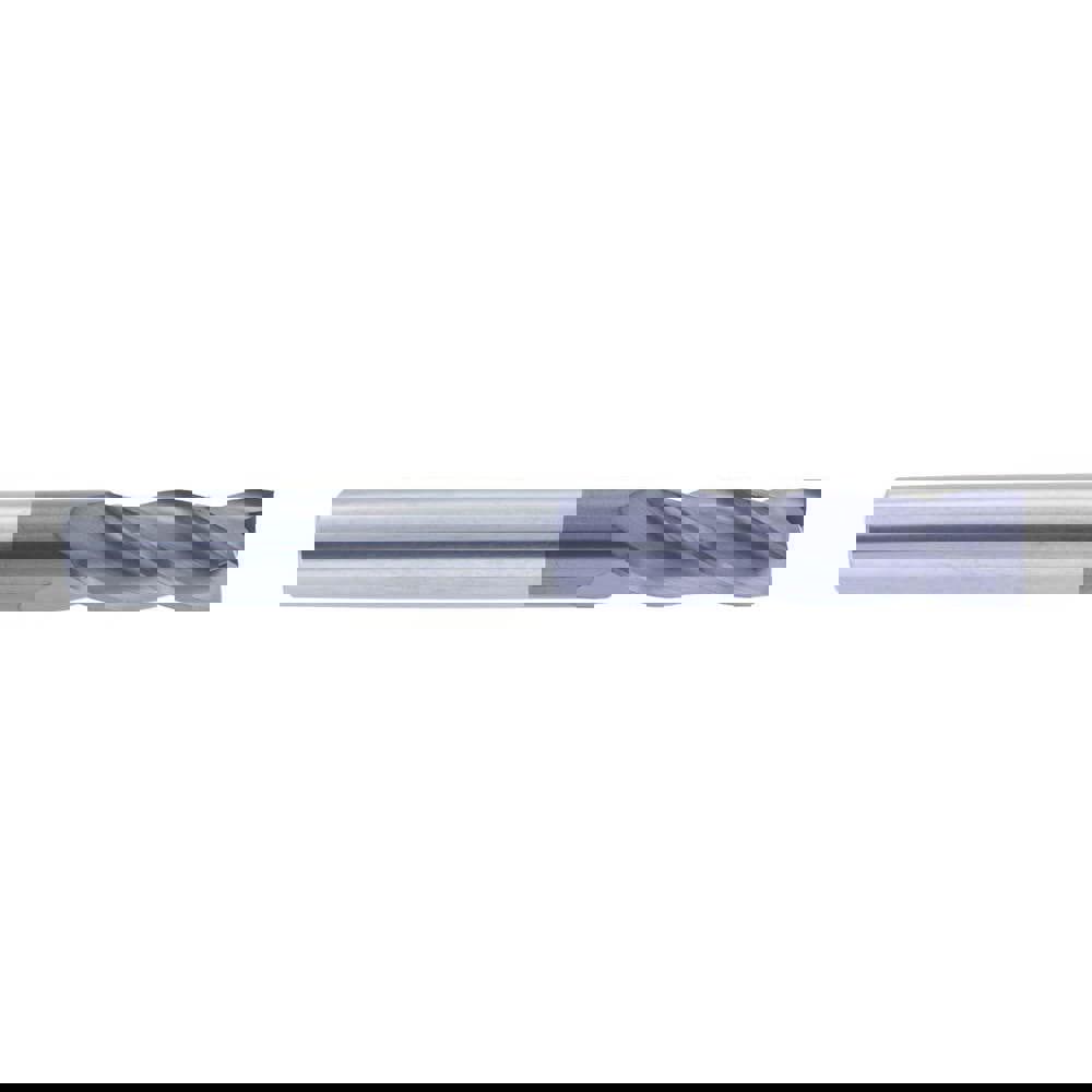 Square End Mill: 3/8'' Dia, 1'' LOC, 3/8'' Shank Dia, 2.5'' OAL, 4 Flutes