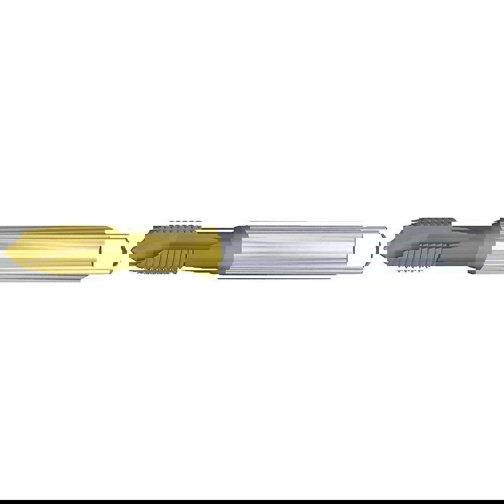 Spiral Point Tap: M14x1.5 Metric Fine, 3 Flutes, Plug Chamfer, 6H Class of Fit, High-Speed Steel-E, Oxide Coated