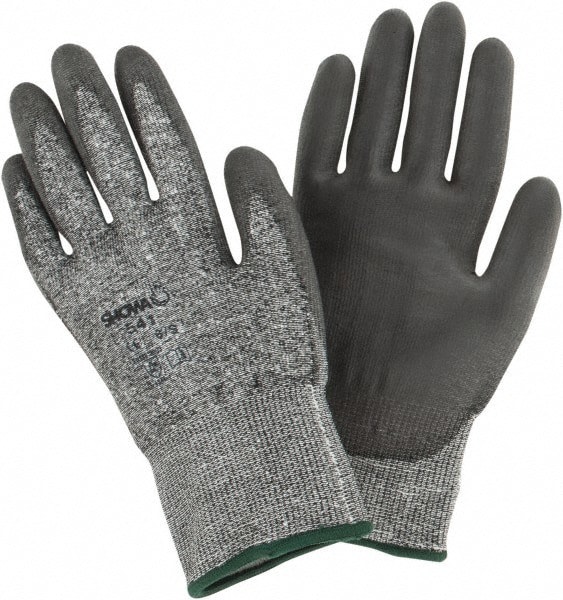 Cut, Puncture & Abrasive-Resistant Gloves: Size S, ANSI Cut 2, ANSI Puncture 2, Polyurethane, Dyneema