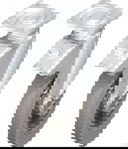 Swivel Top Plate Caster: Solid Rubber, 6-1/2