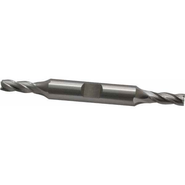 Square End Mill: 7/32'' Dia, 9/16'' LOC, 3/8'' Shank Dia, 3-1/4'' OAL, 4 Flutes, Cobalt