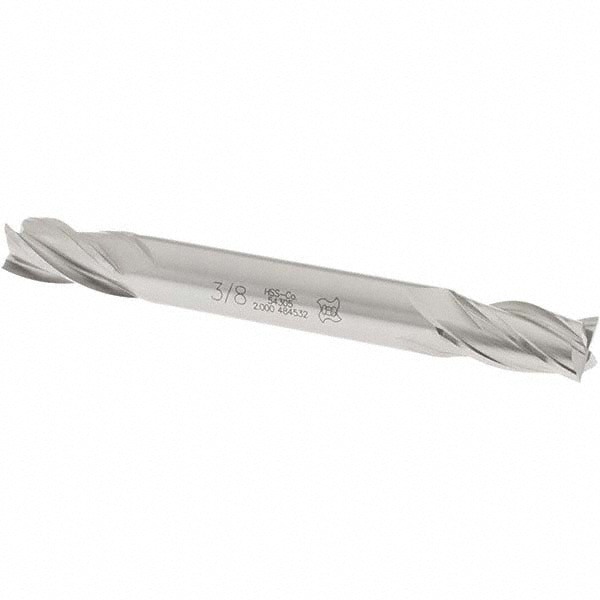 Square End Mill: 3/8'' Dia, 3/4'' LOC, 3/8'' Shank Dia, 3-1/2'' OAL, 4 Flutes, Cobalt