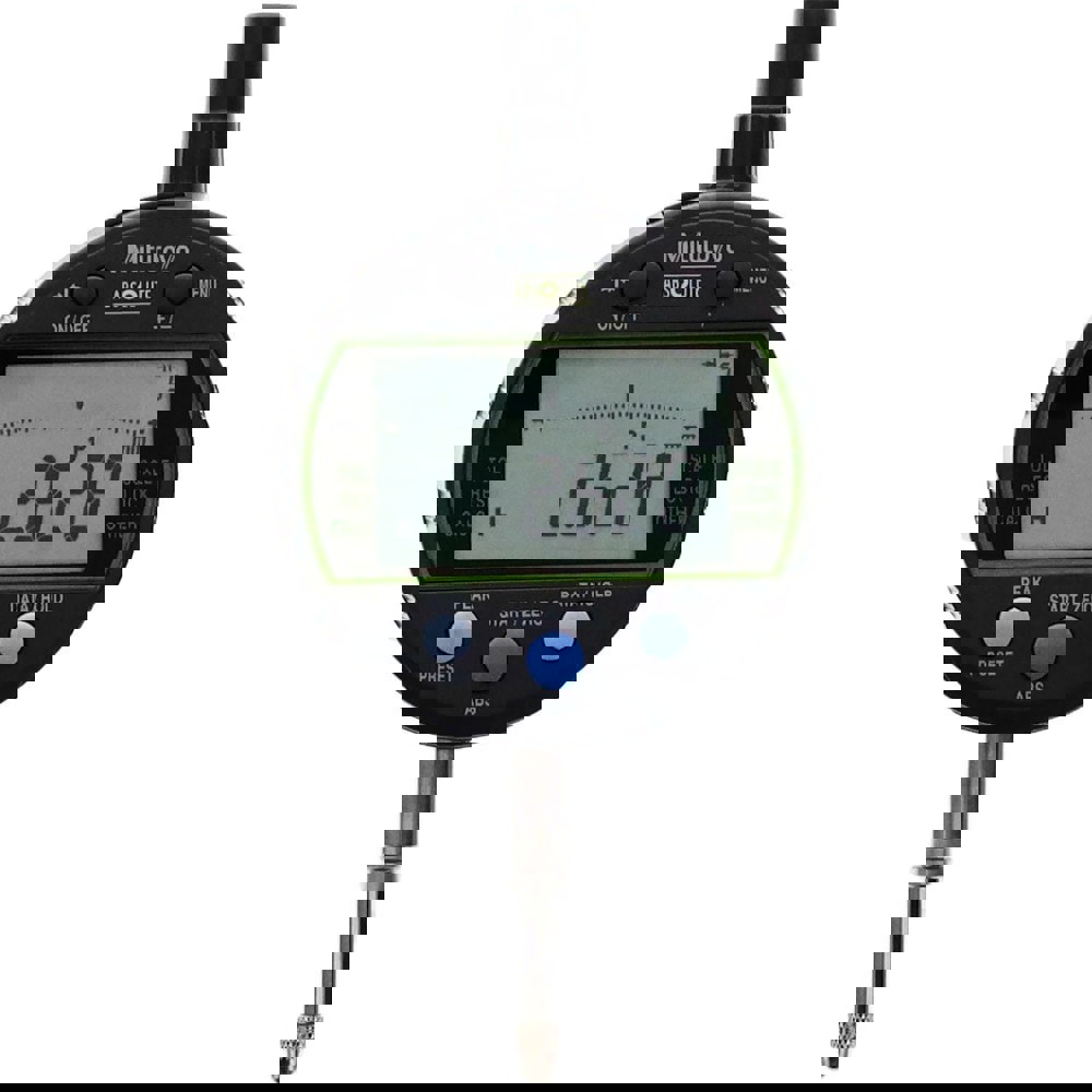 Electronic Drop Indicators; Back Type: Flat; Connection Type: Straight; Display Type: LCD; Accuracy (mm): 0.003; Calibrated: No; Measuring Force (N): 1.5; Minimum Measurement (mm): 0.00; Maximum Measurement (mm): 12.70; Contact Point Material: Carbide; Po