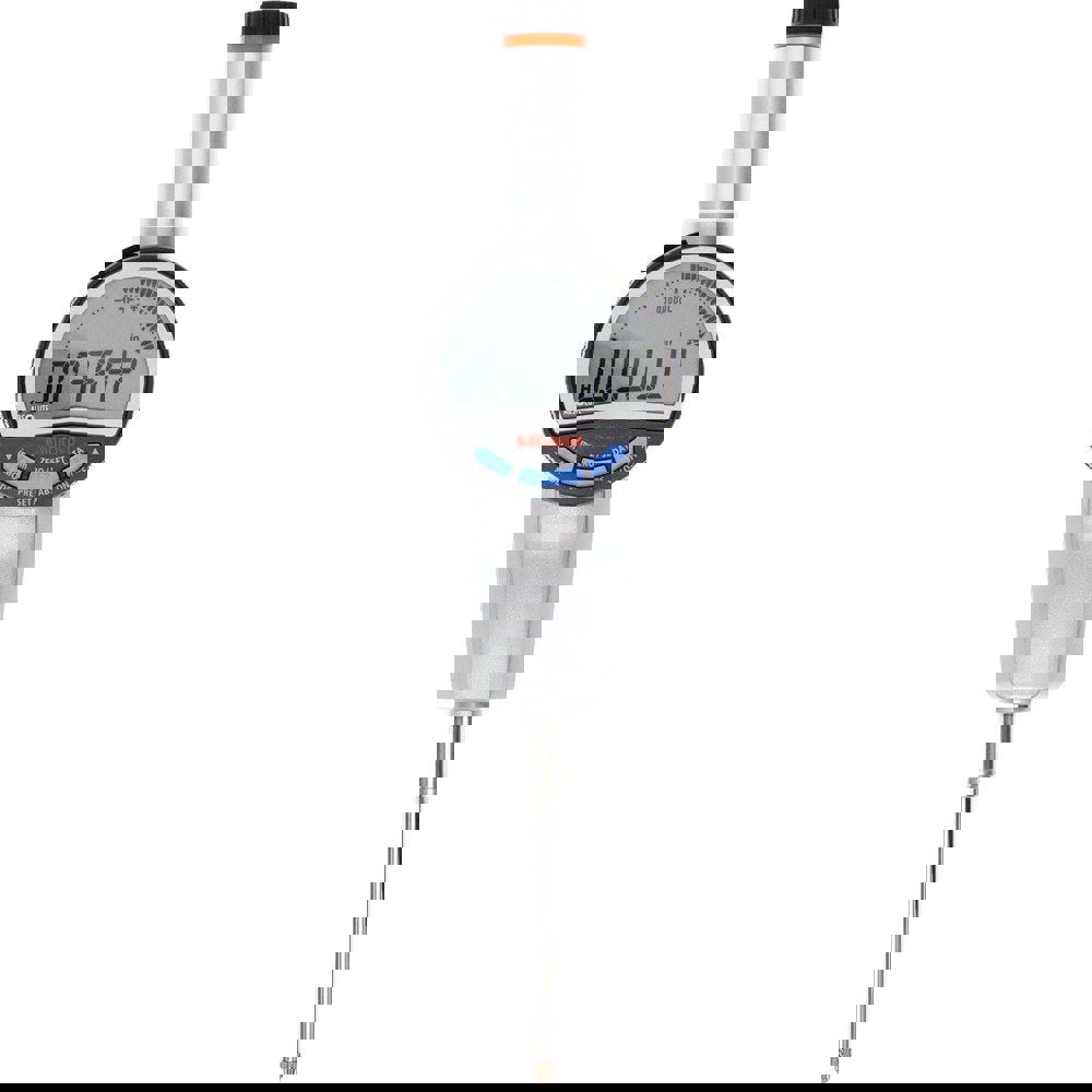 Electronic Drop Indicators; Back Type: Flat; Connection Type: Straight; Display Type: LCD; Accuracy (Decimal Inch): 0.0002; Calibrated: No; Measuring Force (N): 2.30; Minimum Measurement (Decimal Inch): 0.0000; Maximum Measurement (Decimal Inch): 2.0000;