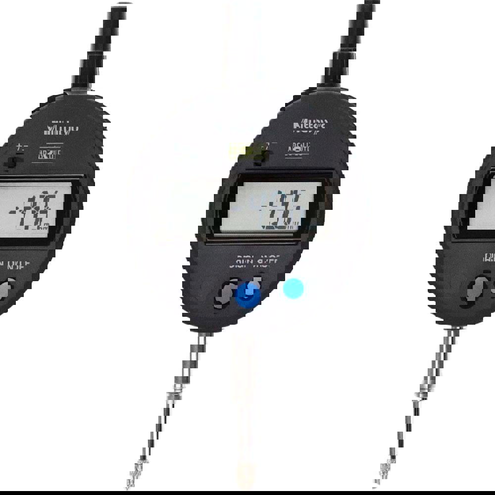 Electronic Drop Indicators; Back Type: Flat; Connection Type: Straight; Display Type: LCD; Accuracy (mm): 0.02; Calibrated: No; Measuring Force (N): 1.5; Minimum Measurement (mm): 0.00; Maximum Measurement (mm): 12.70; Contact Point Material: Carbide; Pow