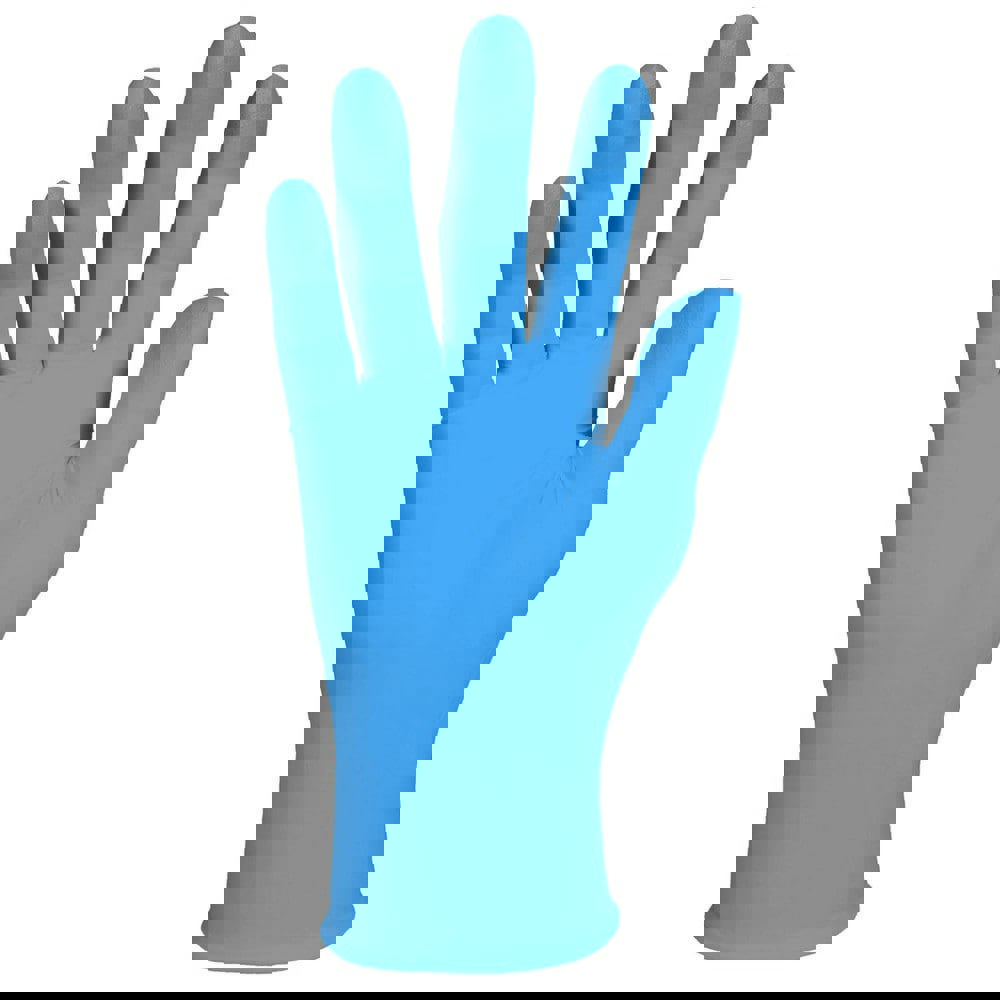 Disposable Gloves: X-Large, 6 mil Thick, Nitrile, Light Duty Grade