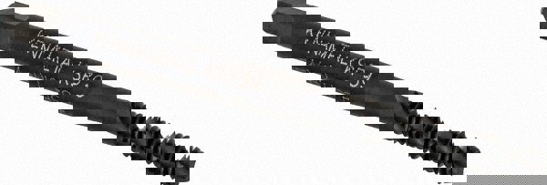 Spiral Flute Tap: #4-40, 2 Flutes, Bottoming, 2B/3B Class of Fit, Vanadium High Speed Steel, Oxide Coated