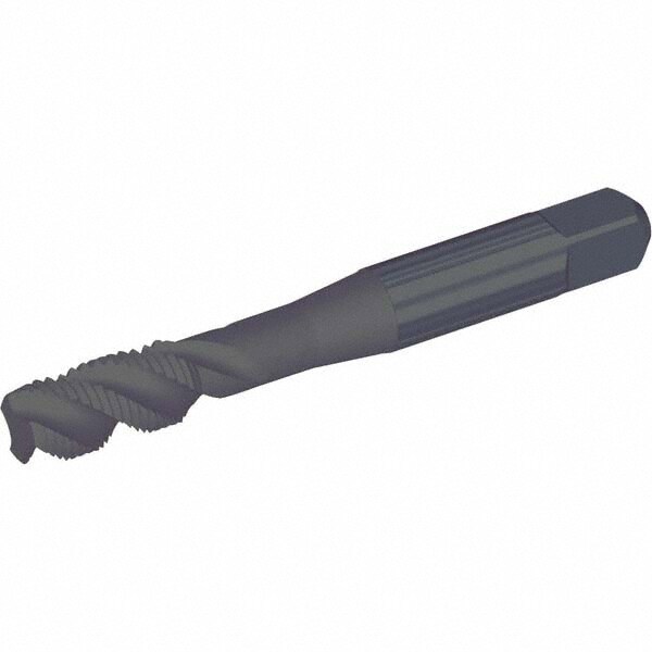 Spiral Flute Tap: #4-40 UNC, 2 Flutes, Bottoming, Vanadium High Speed Steel, Oxide Coated