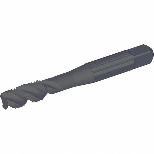 Spiral Flute Tap: #5-40, 2 Flutes, Bottoming, 2B/3B Class of Fit, Vanadium High Speed Steel, Oxide Coated